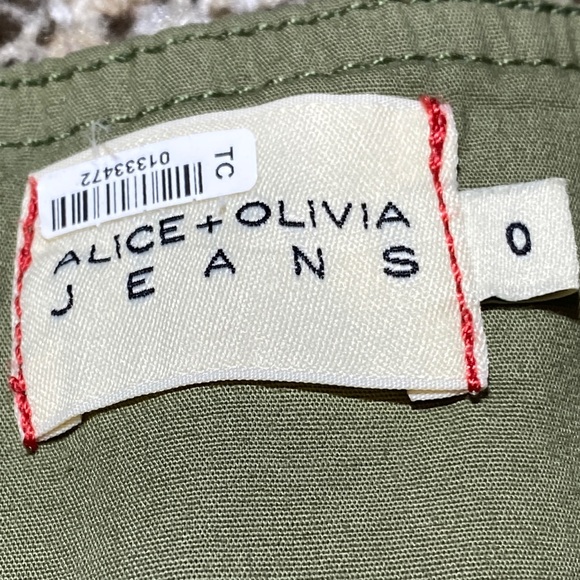 Alice + Olivia Green Corduroy Mini Dress - Picture 3 of 8